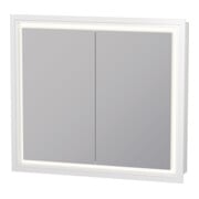 Duravit Spanplattenschraube mit Türanschlag L-Cube LED, 80x70x15,5cm, weiß matt