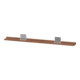 Duravit Spiegel-Ablage Sivida 125x65x3,6mm, Nussb Nat, montiert, chrom-1