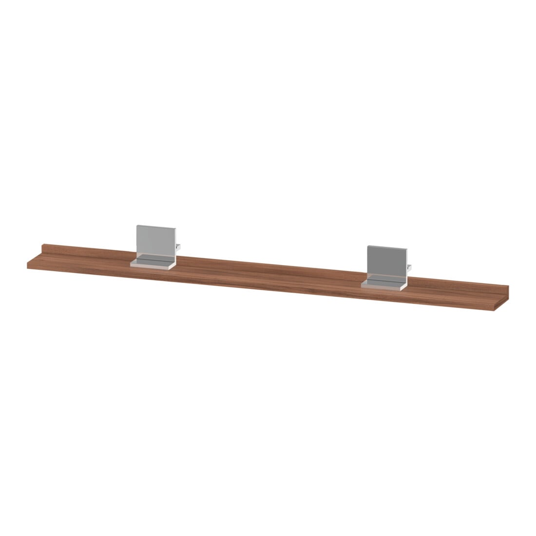 Duravit Spiegel-Ablage Sivida 125x65x3,6mm, Nussb Nat, montiert, chrom