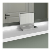 Duravit Spiegel-Ablage Sivida 125x65x3,6mm, Weiß Matt, montiert, chrom-2