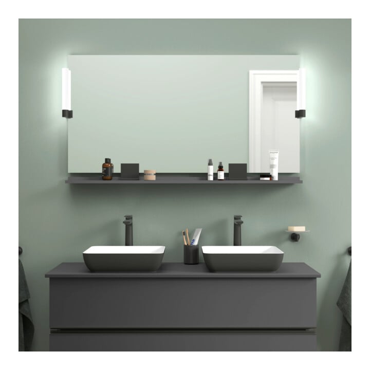 Duravit Spiegel-Ablage Sivida 133x65x3,6mm, graph ma, mont., sw