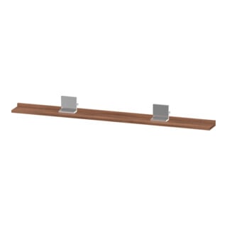 Duravit Spiegel-Ablage Sivida 133x65x3,6mm, Nussb Nat, montiert, chrom