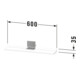 Duravit Spiegel-Ablage Sivida 65x65x3,6cm, graph ma, mont., sw