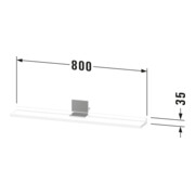 Duravit Spiegel-Ablage Sivida 85x65x3,6cm, we. hgl, montiert, chrom-3