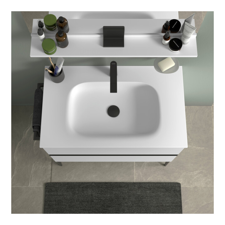 Duravit Spiegel-Ablage Sivida 85x65x3,6cm, we. ma, mont., sw