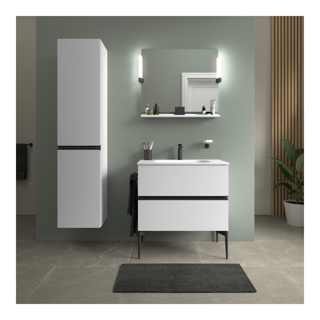 Duravit Spiegel-Ablage Sivida 85x65x3,6cm, we. ma, mont., sw