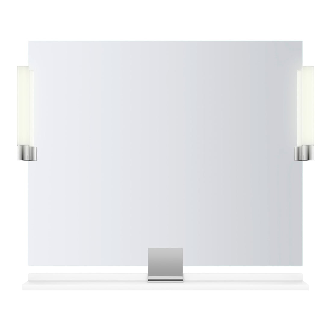Duravit Spiegel-Ablage Sivida 85x65x3,6cm, Weiß Matt, montiert, chrom