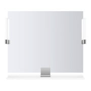 Duravit Spiegel-Ablage Sivida 85x65x3,6cm, Weiß Matt, montiert, chrom-5