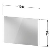 Duravit Spiegelschrank 220-240V Ketho.2 15,7x100x70cm, WBL EEK C, 2 Türen LKZ1-5