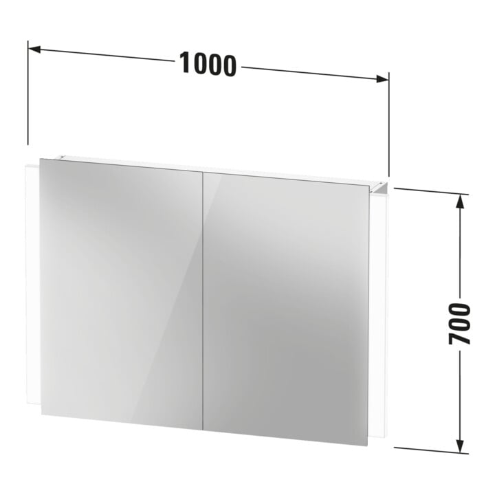 Duravit Spiegelschrank 220-240V Ketho.2 15,7x100x70cm, WBL EEK C, 2 Türen LKZ2