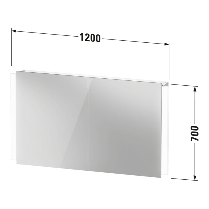 Duravit Spiegelschrank 220-240V Ketho.2 15,7x120x70cm, EEK C, 2 Türen LKZ1