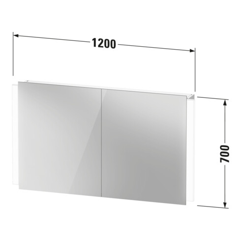 Duravit Spiegelschrank 220-240V Ketho.2 15,7x120x70cm, EEK C, 2 Türen LKZ2