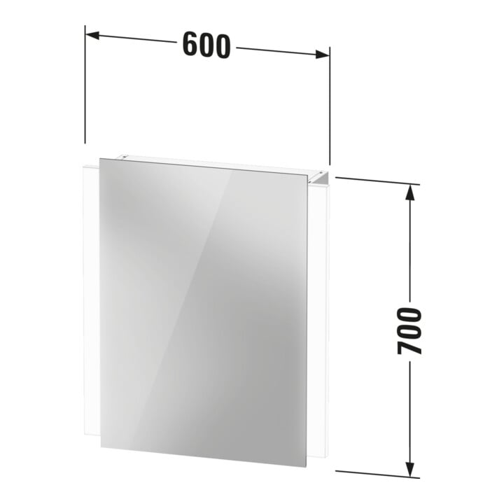 Duravit Spiegelschrank 220-240V Ketho.2 60x70cm, Tür links, EEK C, 1Tür TA, LKZ2