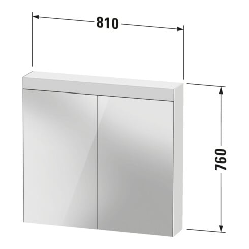 Duravit Spiegelschrank Best Version 81x14,8x76cm, 15 W, 2 Türen, LED