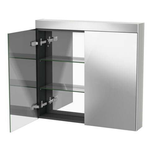 Duravit Spiegelschrank Best Version 81x14,8x76cm, 15 W, 2 Türen, LED
