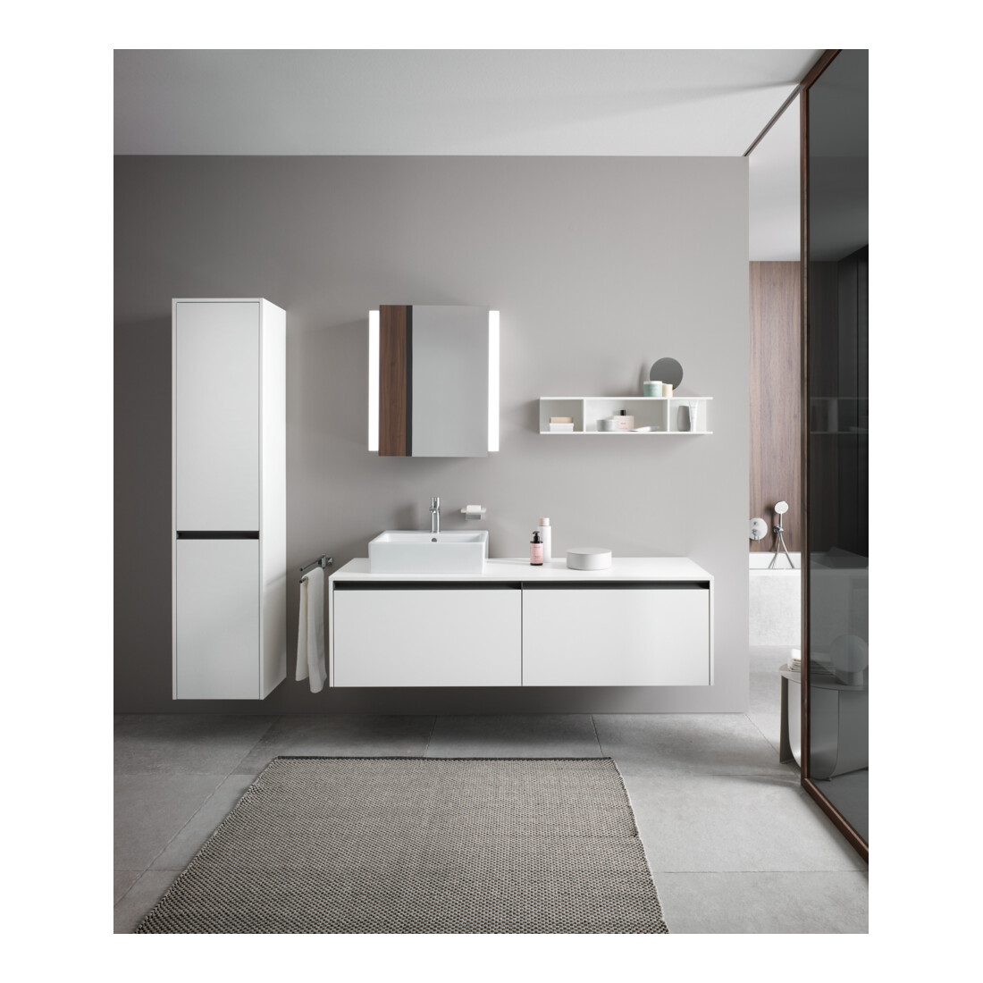 Duravit Spiegelschrank Ketho.2 60x15,7x70cm, LED, An li, m Waschp.-Bel.
