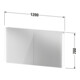 Duravit Spiegelschrank Ketho.2 LED, we, 120x15,7x70cm, o. Waschp.-Bel.