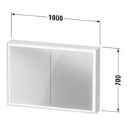 Duravit Spiegelschrank L-Cube 100x70x15,5cm, we. ma, m Waschp.-Bel.-5