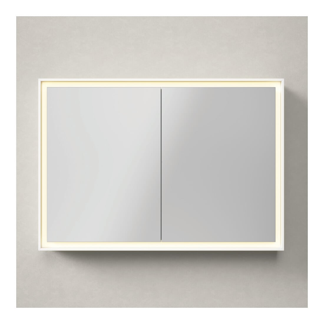 Duravit Spiegelschrank L-Cube 100x70x15,5cm, we. ma, o. Waschp.-Bel.