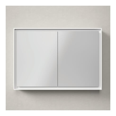 Duravit Spiegelschrank L-Cube 100x70x15,5cm, weiß matt, rechts//links