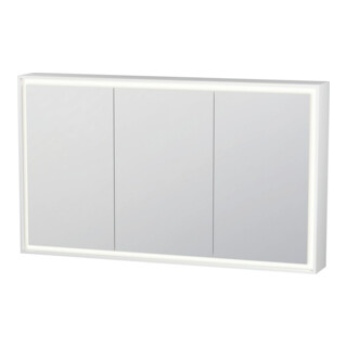 Duravit Spiegelschrank L-Cube 120x70x15,5 cm, blanc mat, avec éclairage miroir