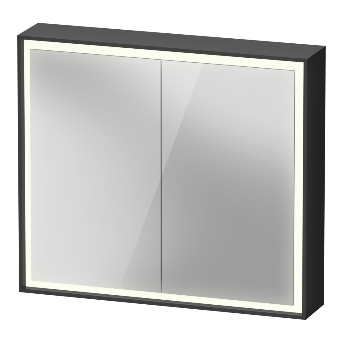 Duravit Spiegelschrank L-Cube 80x70x15,5cm, graph ma, o. Waschp.-Bel.