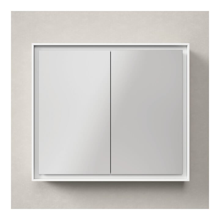 Duravit Spiegelschrank L-Cube 80x70x15,5cm, graph ma, Türanschl. re/li