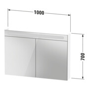 Duravit Spiegelschrank No. 1 100x70x14,8cm, 9 W, LED, weiß-3