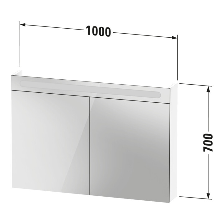 Duravit Spiegelschrank No. 1 100x70x14,8cm, 9 W, LED, weiß