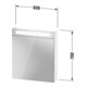 Duravit Spiegelschrank No. 1 60x14,8x70cm, 5 W, Lichtf ob, we, T. li