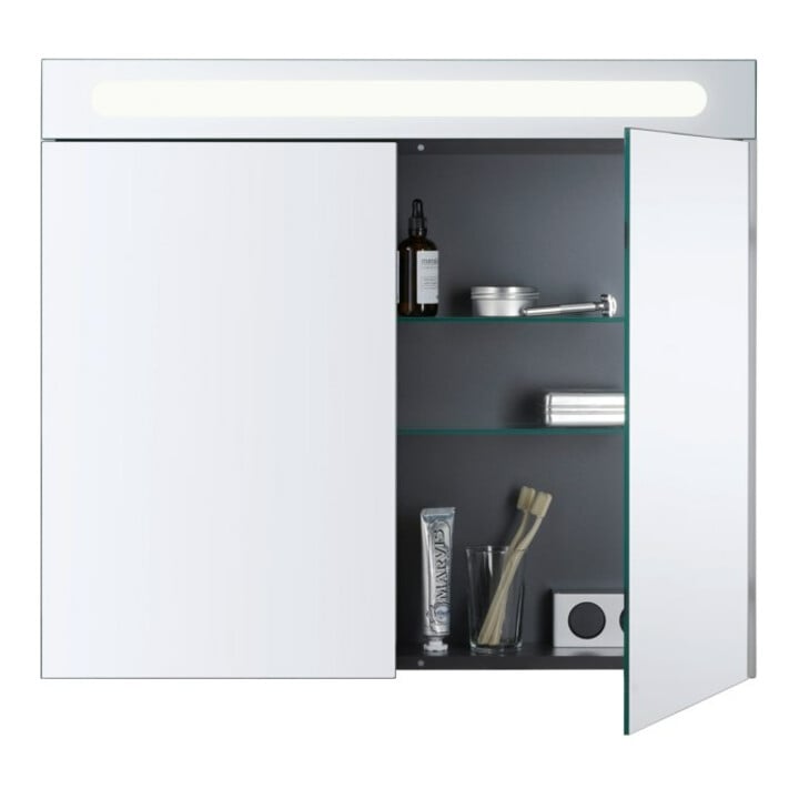 Duravit Spiegelschrank No. 1 80x70x14,8cm, 9 W, LED, weiß