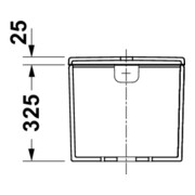 Duravit Spülkasten D-Code 39x14,5cm, 4,5/3 l, w, f Anschl. unt li-2