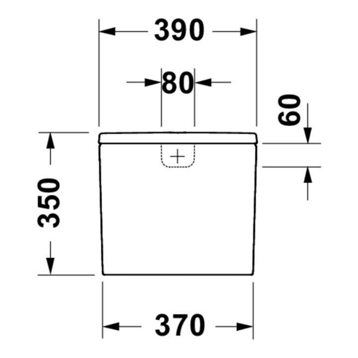 Duravit Spülkasten D-Code 39x14,5cm, 4,5/3 l, w, f Anschl. unt li