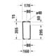 Duravit Spülkasten DuraStyle 39x17cm, 6/3 l, Anschl. unt links, weiß
