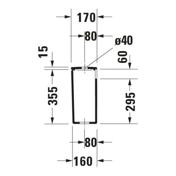 Duravit Spülkasten DuraStyle 39x17cm, 6/3 l, Anschl. unt links, weiß