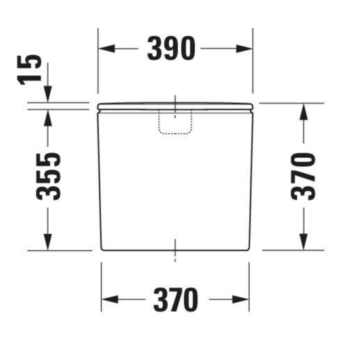 Duravit Spülkasten DuraStyle 39x17cm, 6/3 l, Anschl. unt links, weiß
