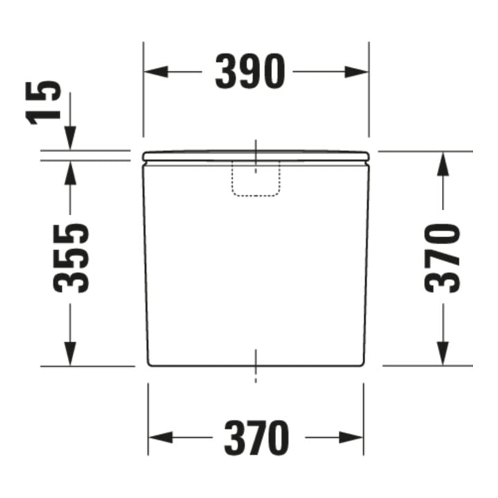 Duravit Spülkasten DuraStyle 39x17cm, 6/3 l, Anschl. unt links, weiß
