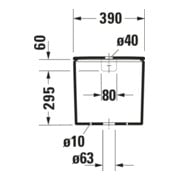 Duravit Spülkasten DuraStyle 39x17cm, 6/3 l, Anschl. unt links, weiß-4