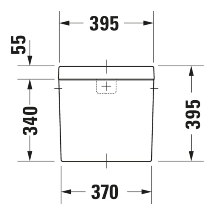 Duravit Spülkasten Happy D.2 39,5x16cm, 6/3 l, Anschl re o. li, weiß