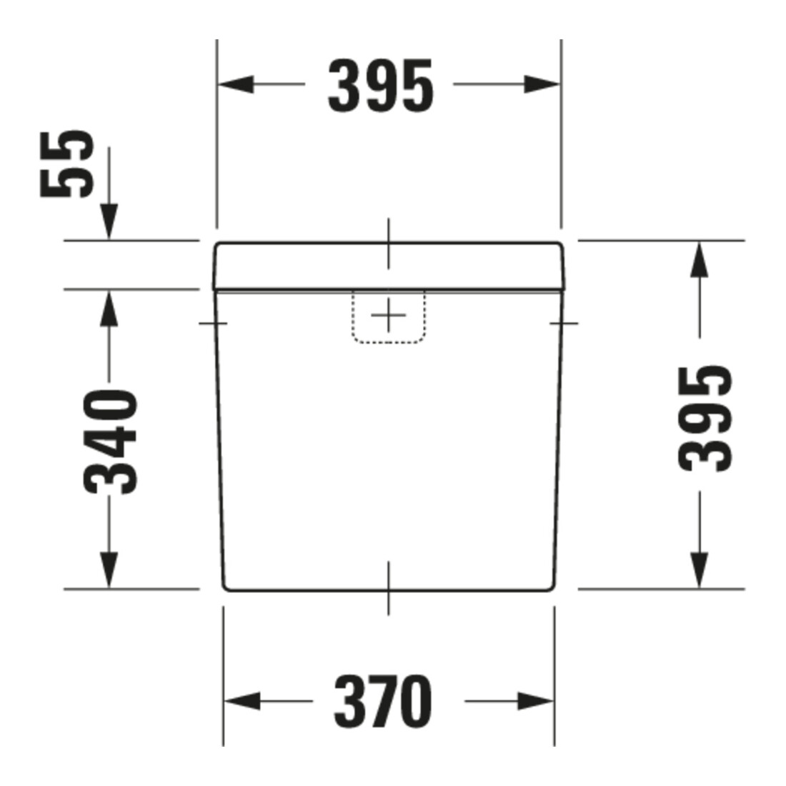 Duravit Spülkasten Happy D.2 39,5x16cm, 6/3 l, Anschl re o. li, weiß