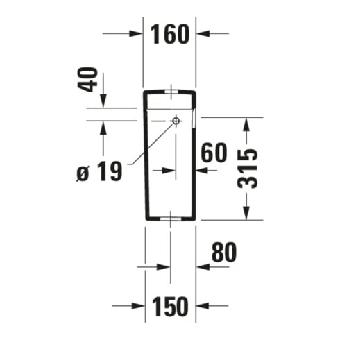 Duravit Spülkasten Happy D.2 39,5x16cm, 6/3 l, Anschl re o. li, weiß