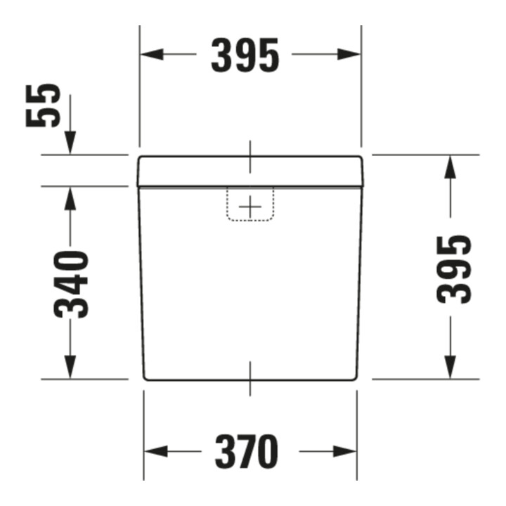 Duravit Spülkasten Happy D.2 39,5x16cm, 6/3 l, Anschl unt links, weiß