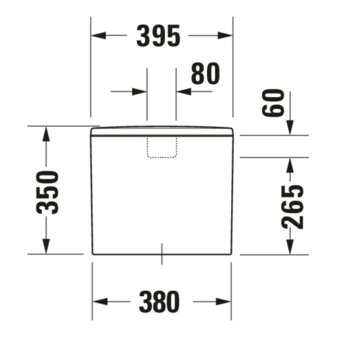 Duravit Spülkasten Me by Starck 39,5x18cm, 6/3 l, Anschl. unt li, weiß