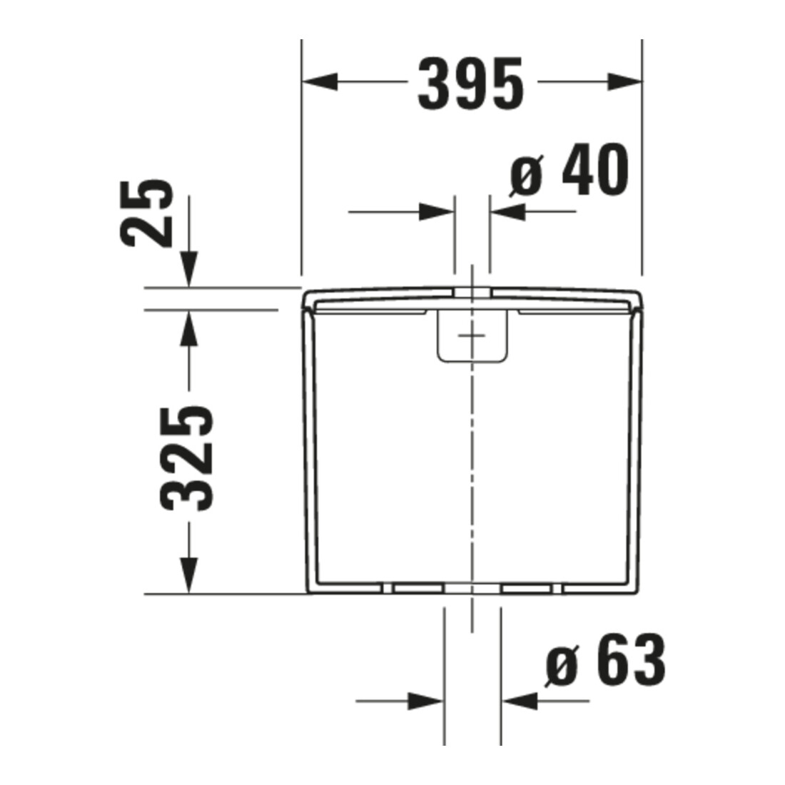 Duravit Spülkasten Me by Starck 39,5x18cm, 6/3 l, Anschl. unt li, weiß