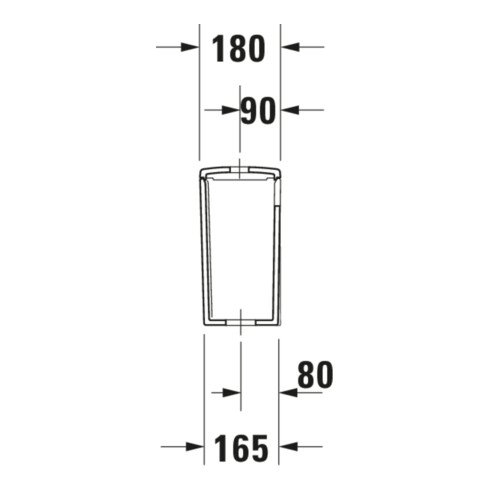 Duravit Spülkasten Me by Starck 39,5x18cm, 6/3 l, Anschl. unt li, weiß