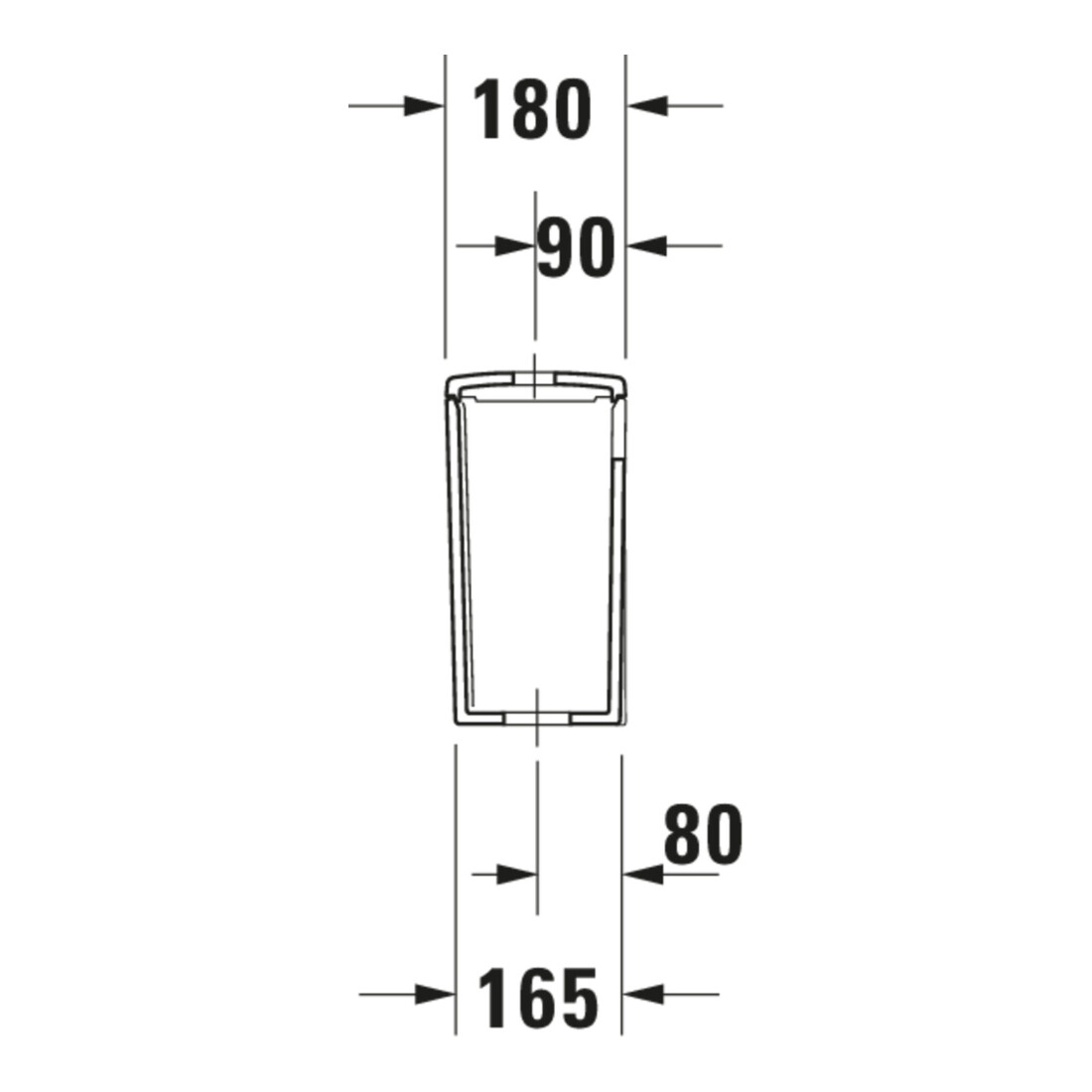 Duravit Spülkasten Me by Starck 39,5x18cm, 6/3 l, Anschl. unt li, weiß