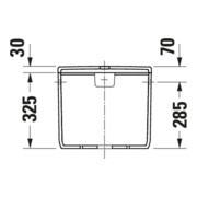 Duravit Spülkasten Qatego 40x18cm, 4,5/3 l, Anschl. re/li, we hgl-2