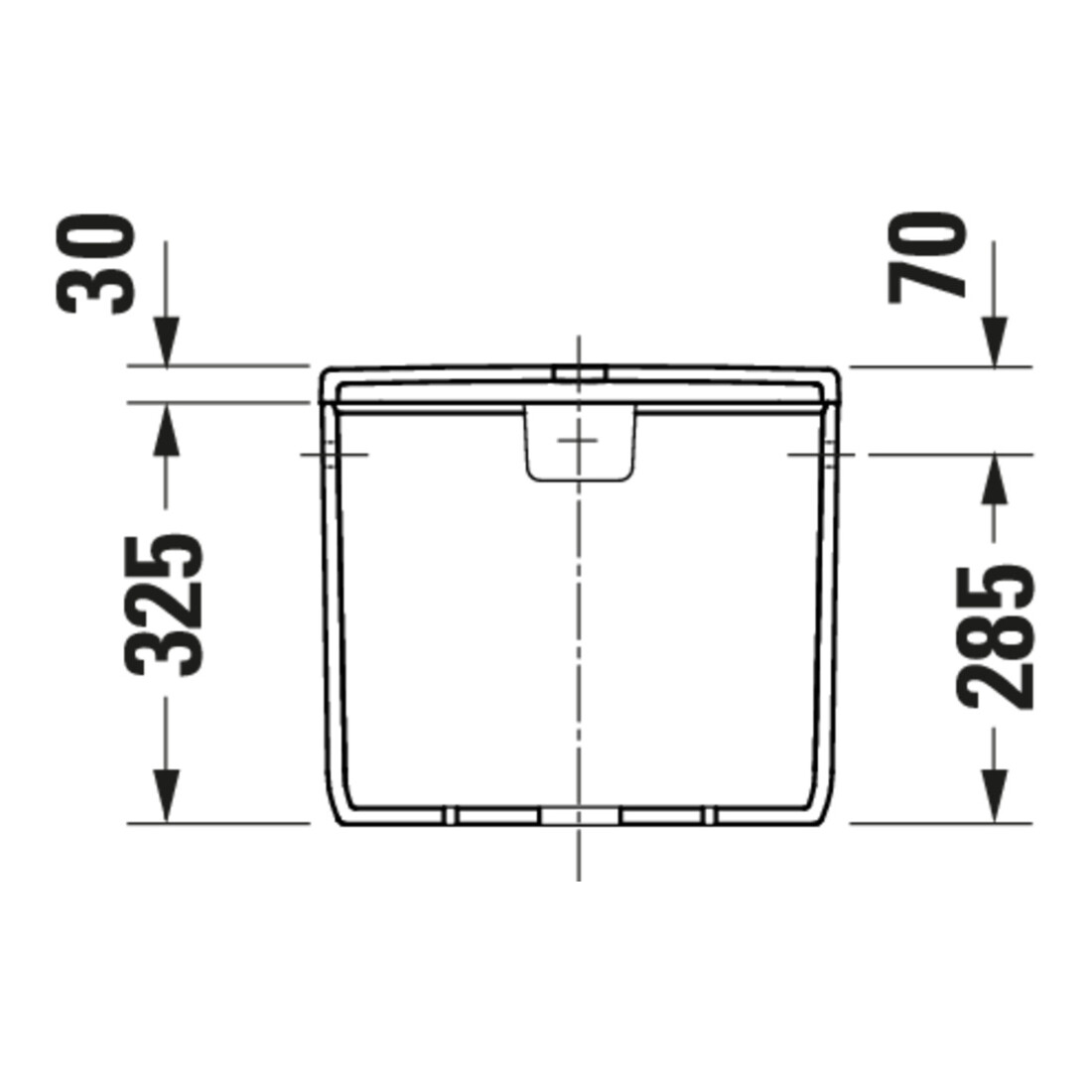 Duravit Spülkasten Qatego 40x18cm, 4,5/3 l, Anschl. re/li, we hgl