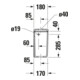 Duravit Spülkasten Qatego 40x18cm, 4,5/3 l, Anschl. re/li, we hgl