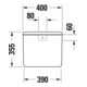 Duravit Spülkasten Qatego 40x18cm, 4,5/3 l, Anschl. re/li, we hgl